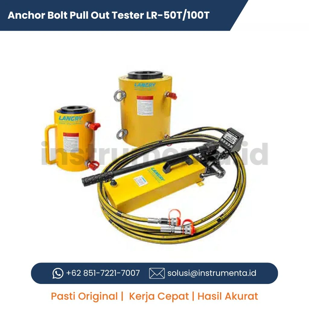 Ready Stock Anchor Bolt Pull Out Tester LANGRY LR-50T 100T Hydraulic Pull Out Test Equipment